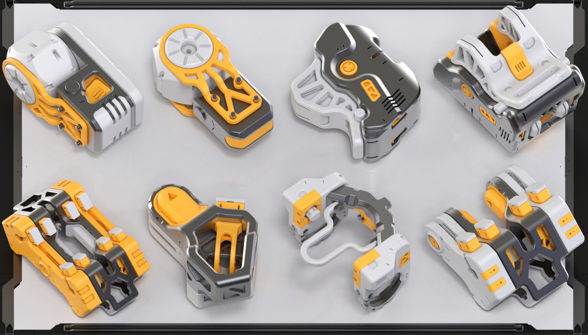 Sci-Fi Hard Surface Kitbash 350 DETAILS 3D model_2
