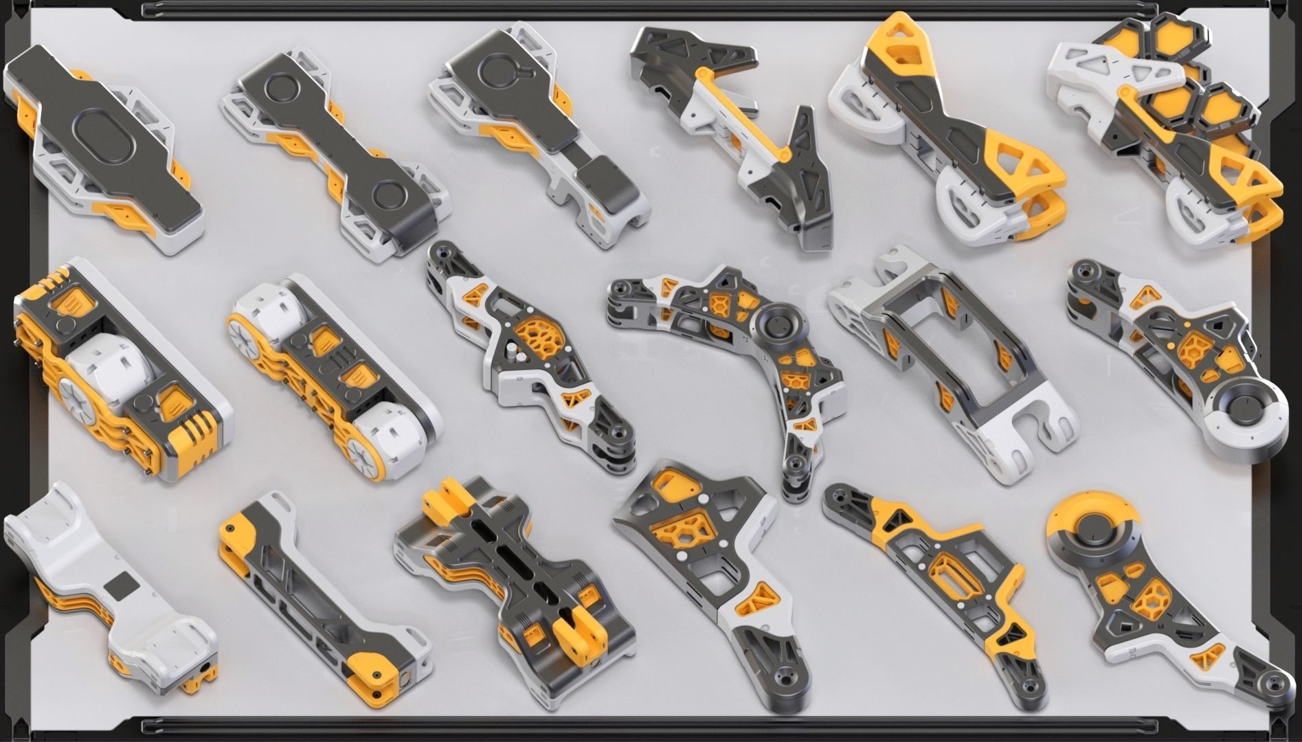 Sci-Fi Hard Surface Kitbash 350 DETAILS 3D model_3