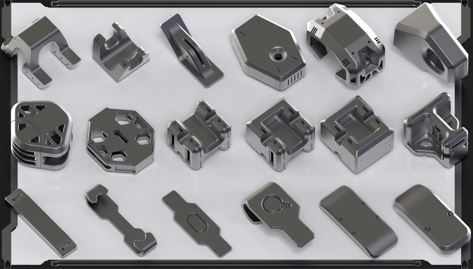 Sci-Fi Hard Surface Kitbash 350 DETAILS 3D model_19