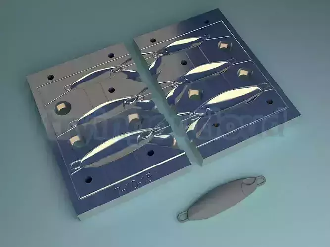 7-10-15 gram D Metal C Likeness Metal Jig Mold 3D print model