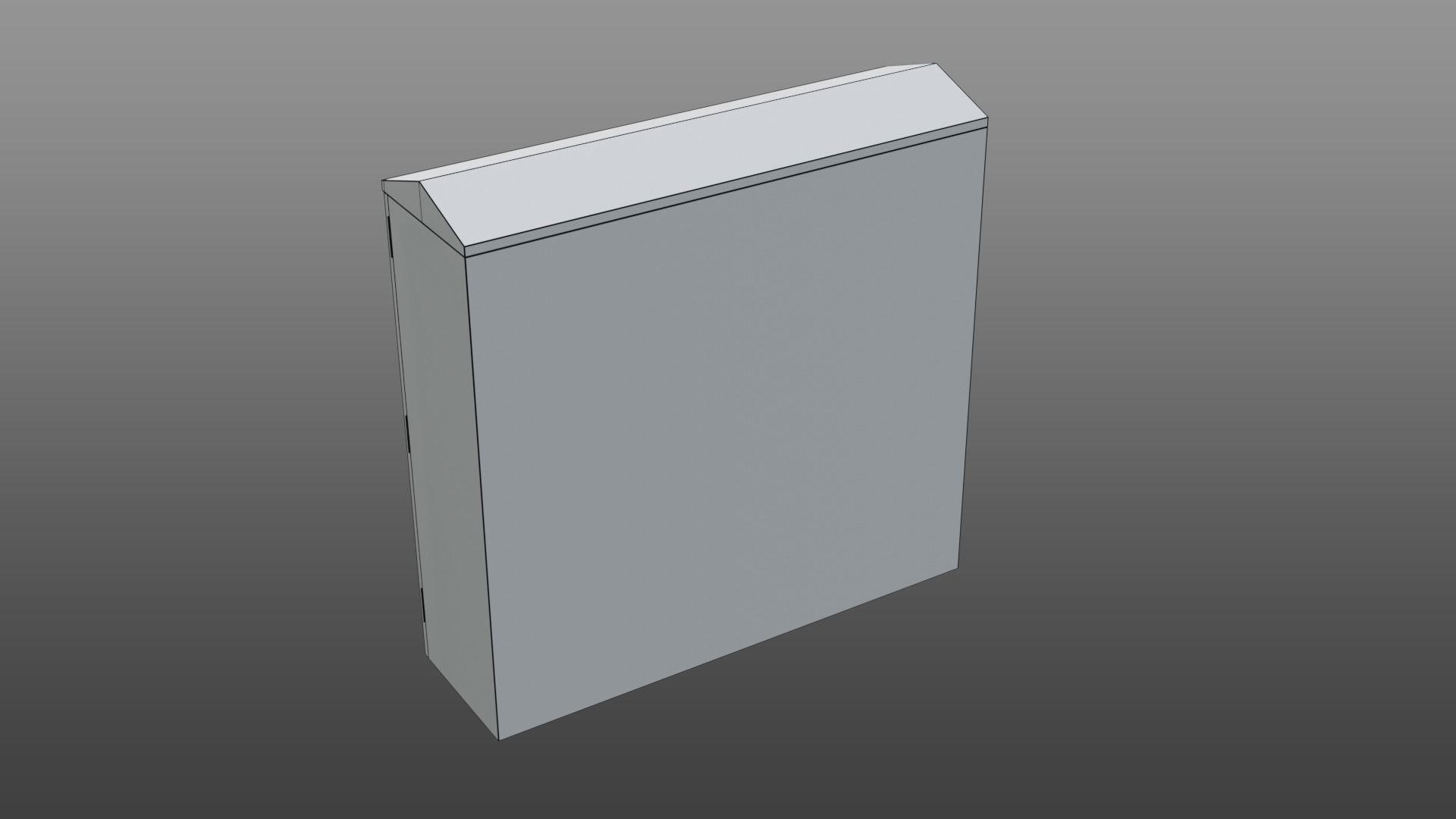 Green Color Electrical Street Junction Box Low-poly 3D model_10