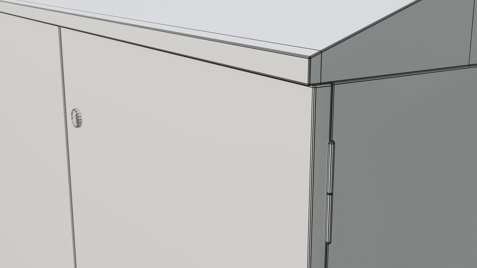 Green Color Electrical Street Junction Box Low-poly 3D model_7