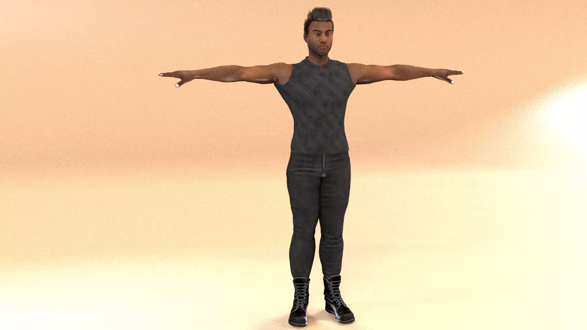 African Male 01 Low-poly 3D model