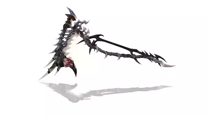 Bone Scythe Low-poly 3D model