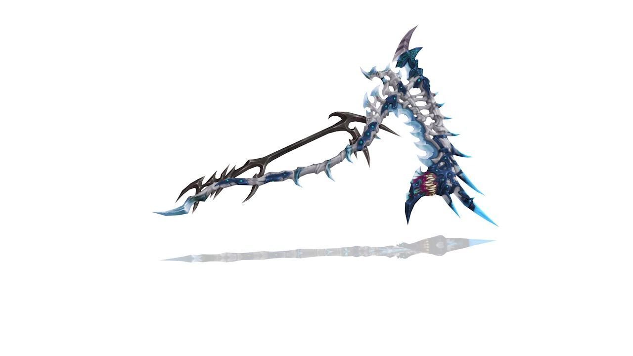 Bone Scythe Low-poly 3D model_1