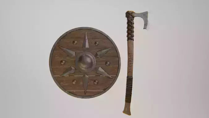 VIKING  SHIELD AND AXE