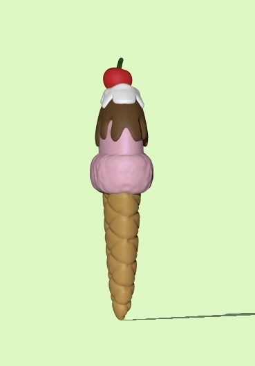 Ice Cream Round Flat 3D print model_1