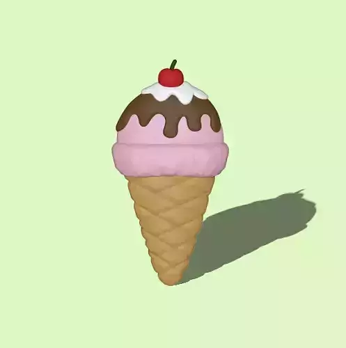 Ice Cream Round Flat