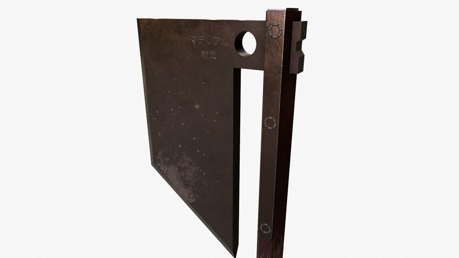 Steel Axe V2 Low-poly 3D model_11