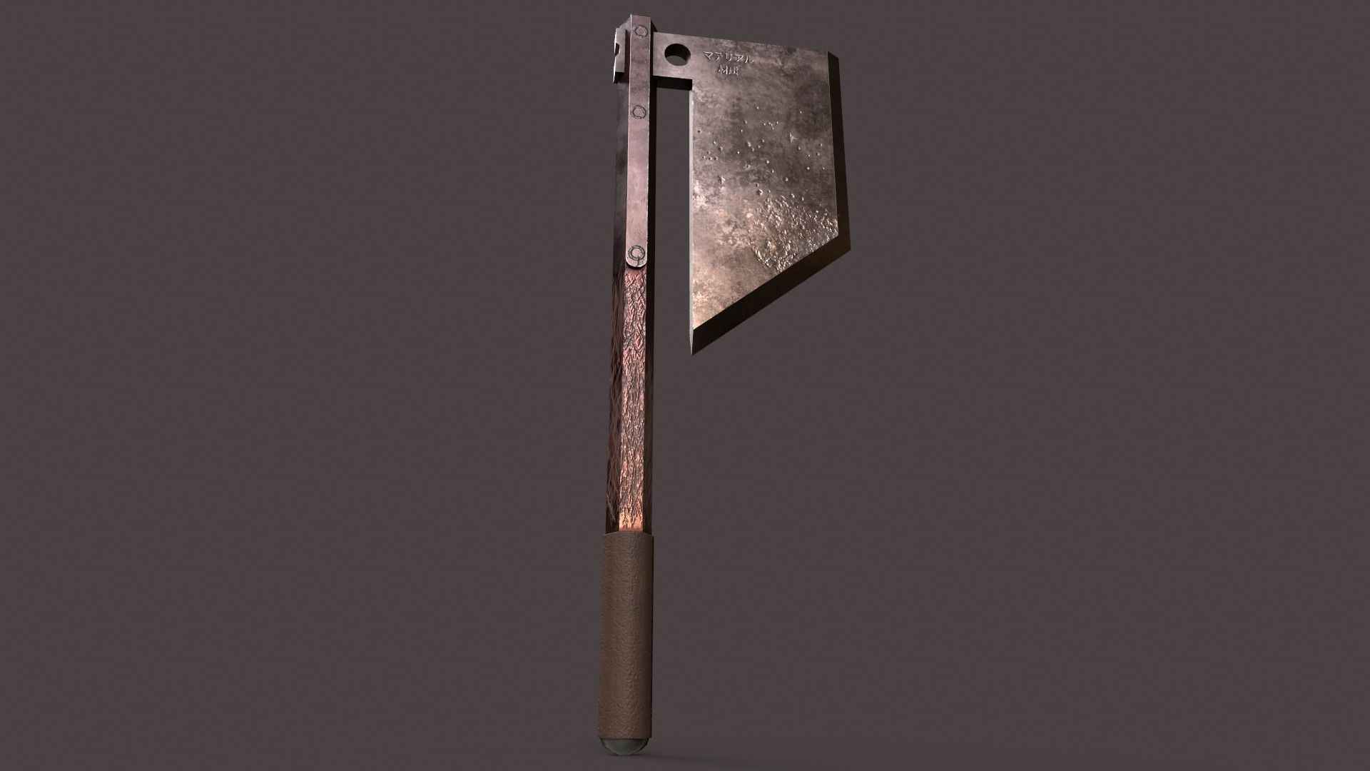 Steel Axe V2 Low-poly 3D model_21
