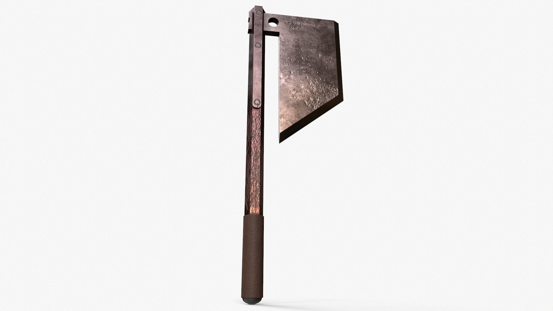 Steel Axe V2 Low-poly 3D model_16