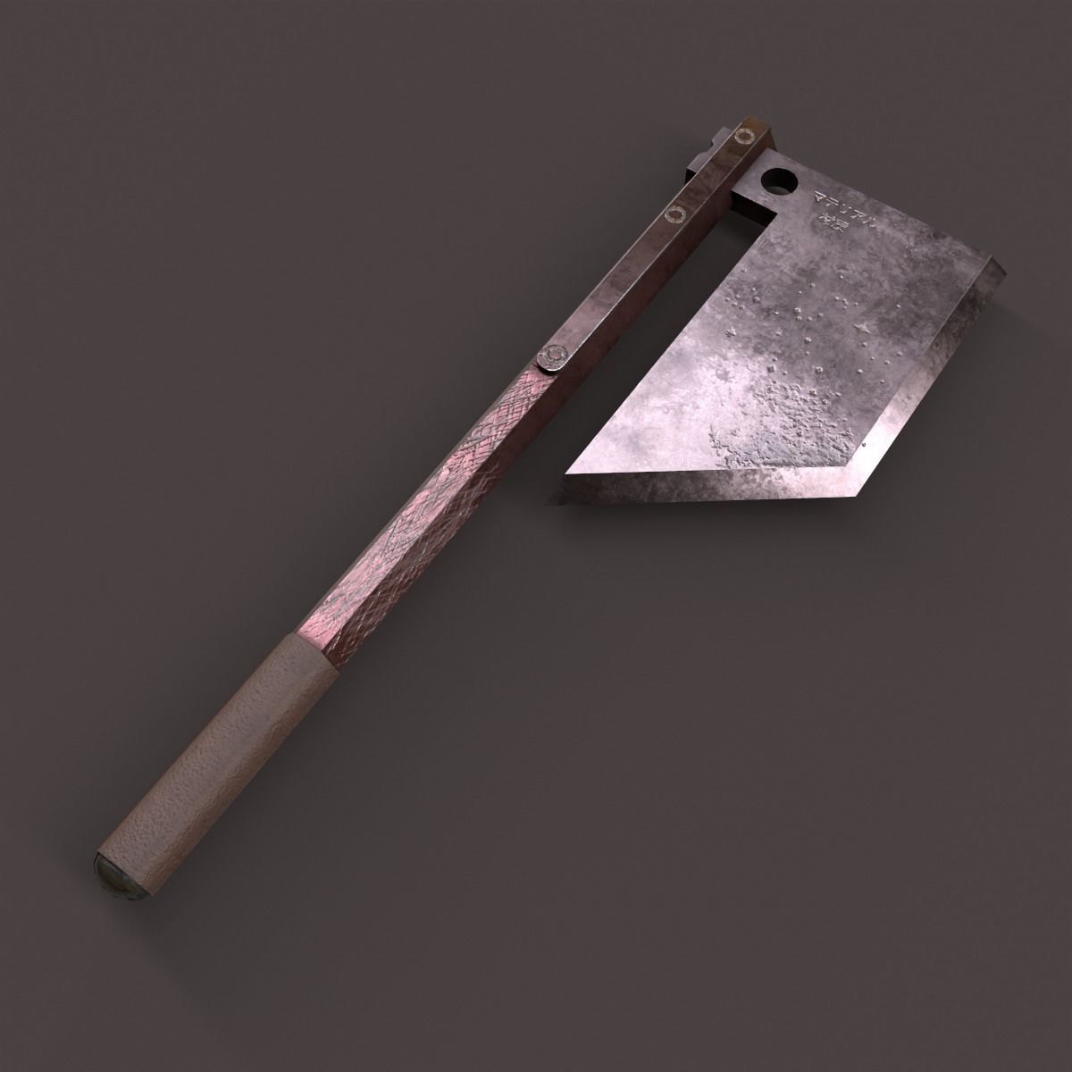 Steel Axe V2 Low-poly 3D model_30