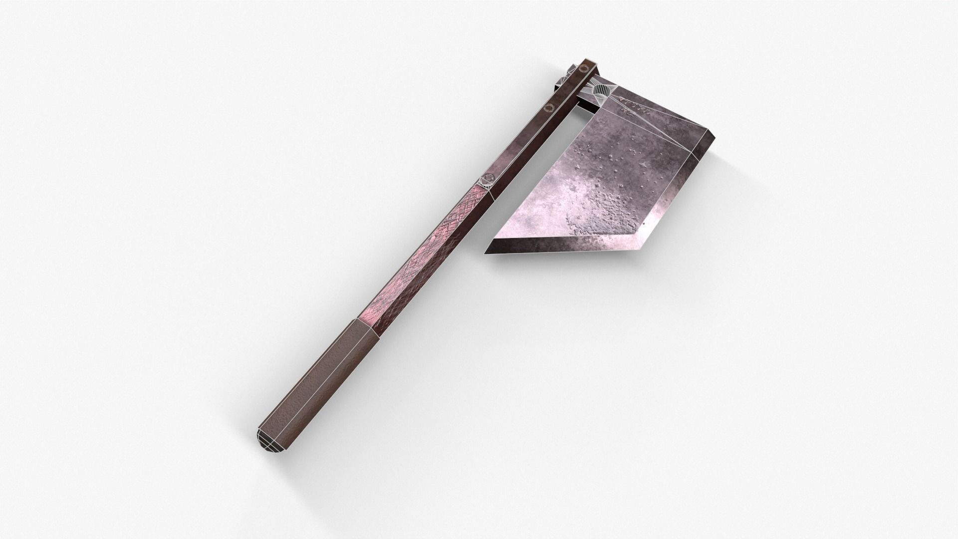 Steel Axe V2 Low-poly 3D model_28
