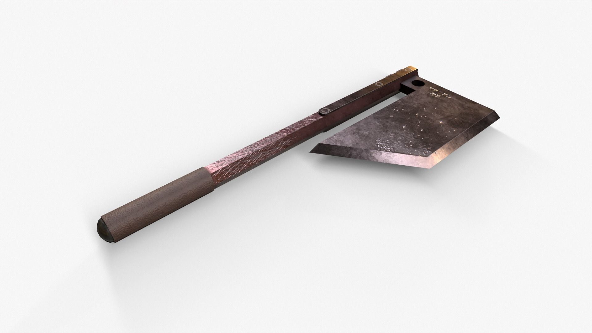 Steel Axe V2 Low-poly 3D model_20