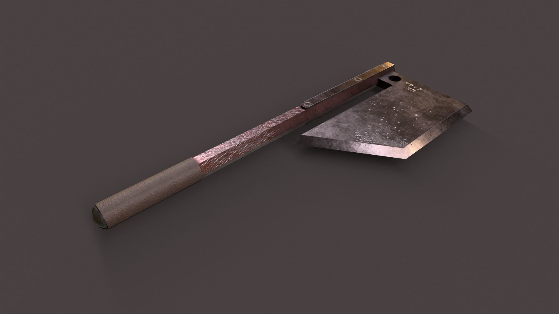 Steel Axe V2 Low-poly 3D model_26