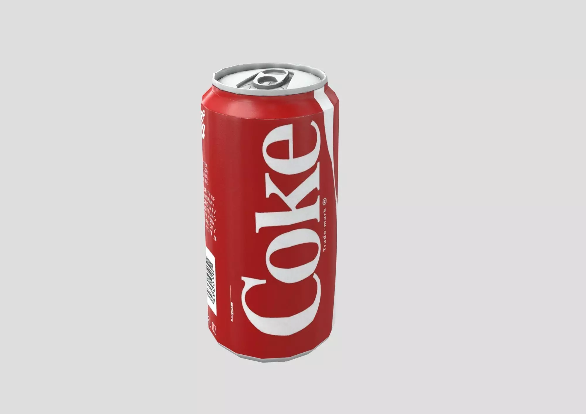 Retro Coca Cola 1980s design Coke can Low-poly 3D model_0