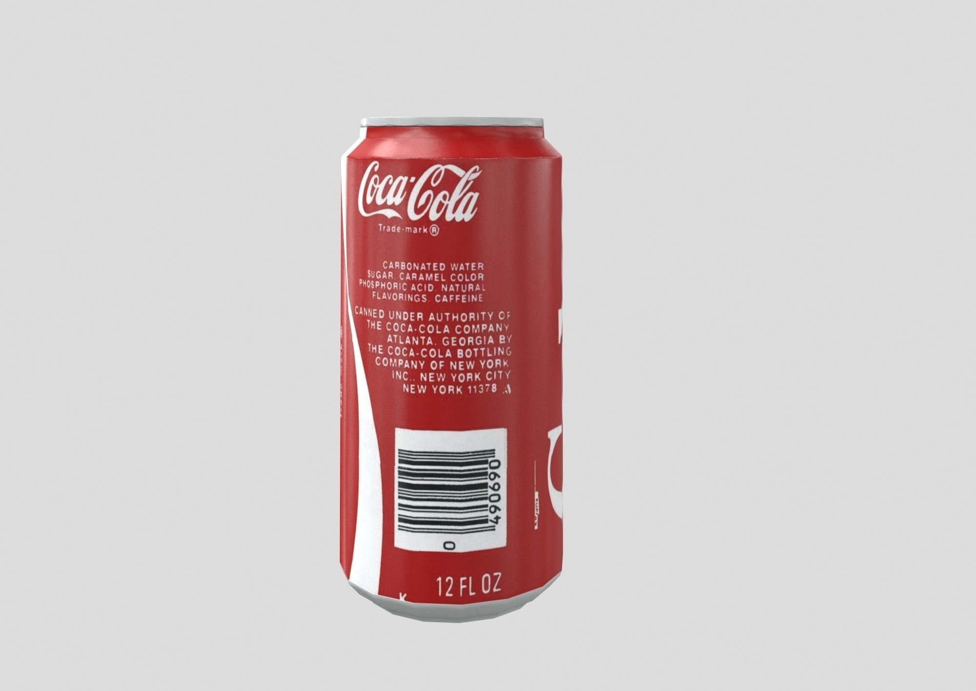 Retro Coca Cola 1980s design Coke can Low-poly 3D model_4