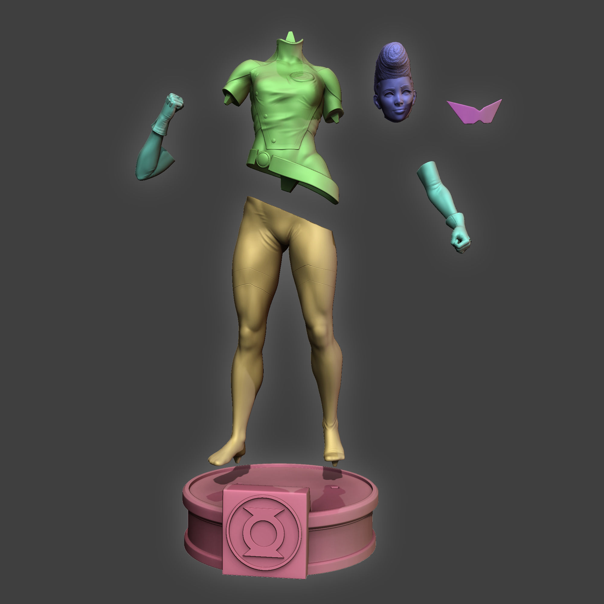Green Lantern -  Jo mullein 3D print model_3