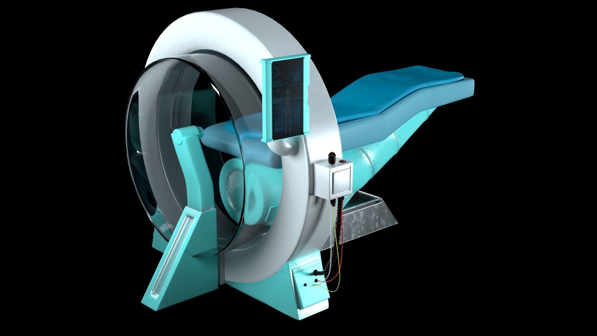 Sci-Fi Bed Chair from Cyberpunk Laboratory 3D model_2