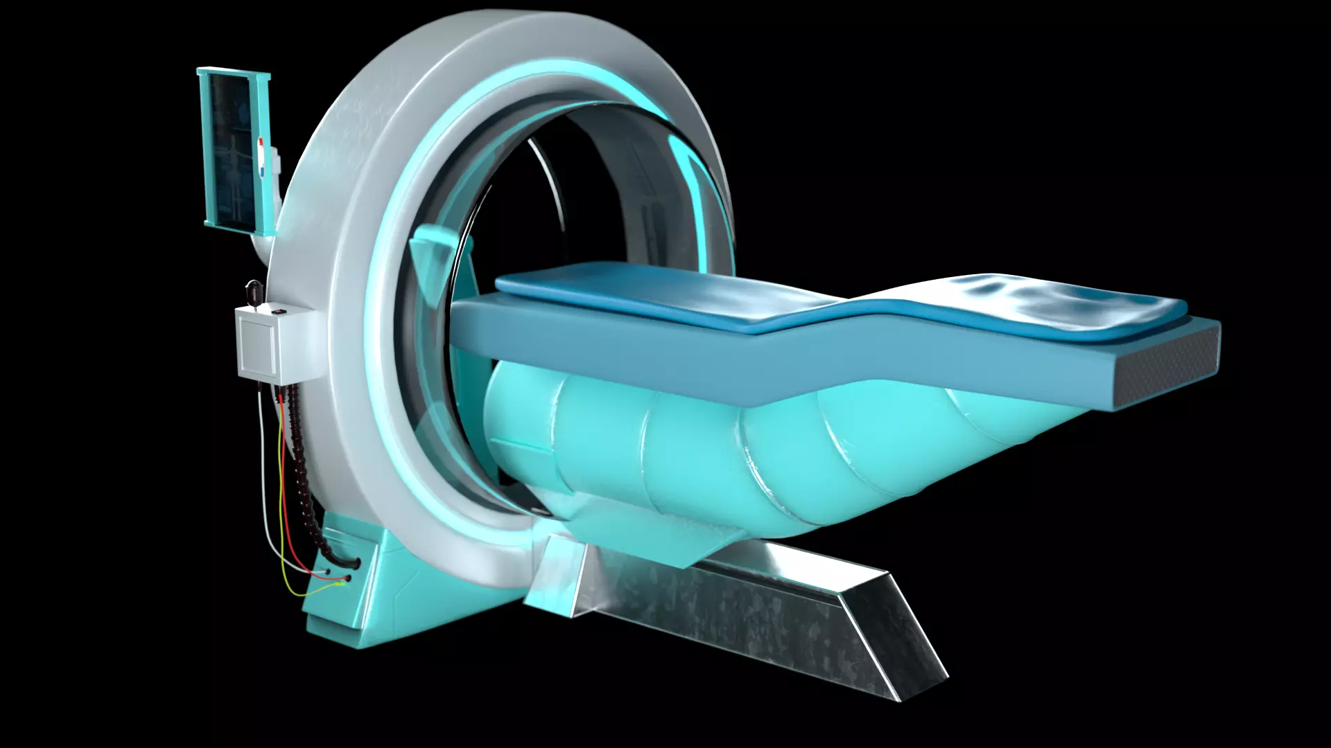 Sci-Fi Bed Chair from Cyberpunk Laboratory 3D model_0