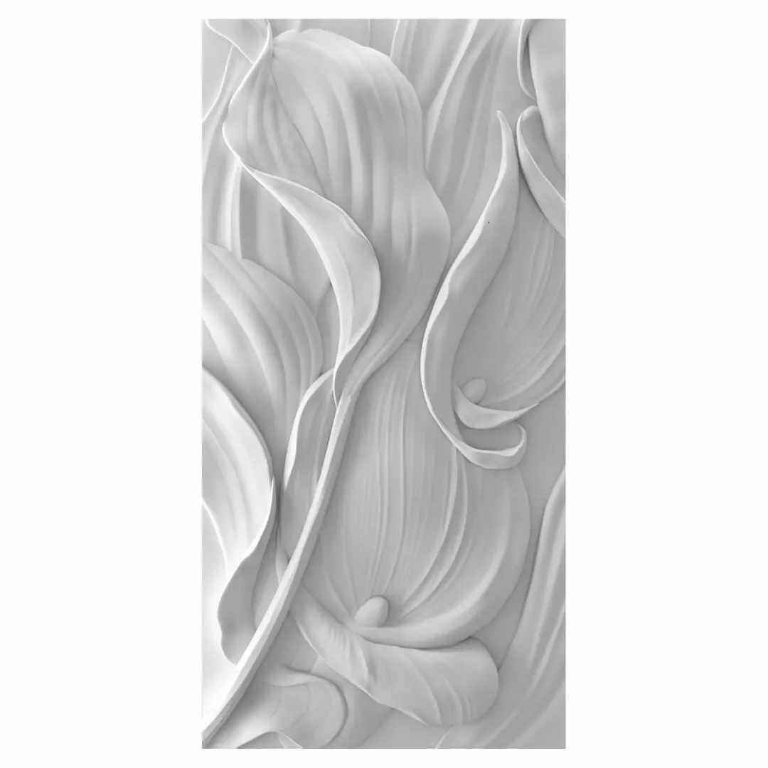 Calla lily bas-relief 3D model_0