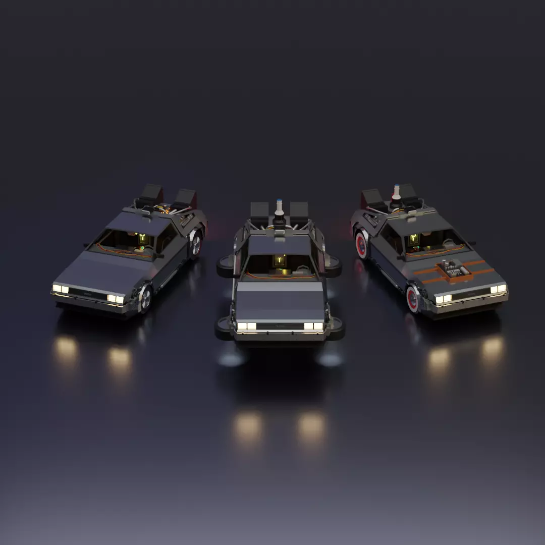 DELOREAN BACK TO THE FUTURE 3D model_0