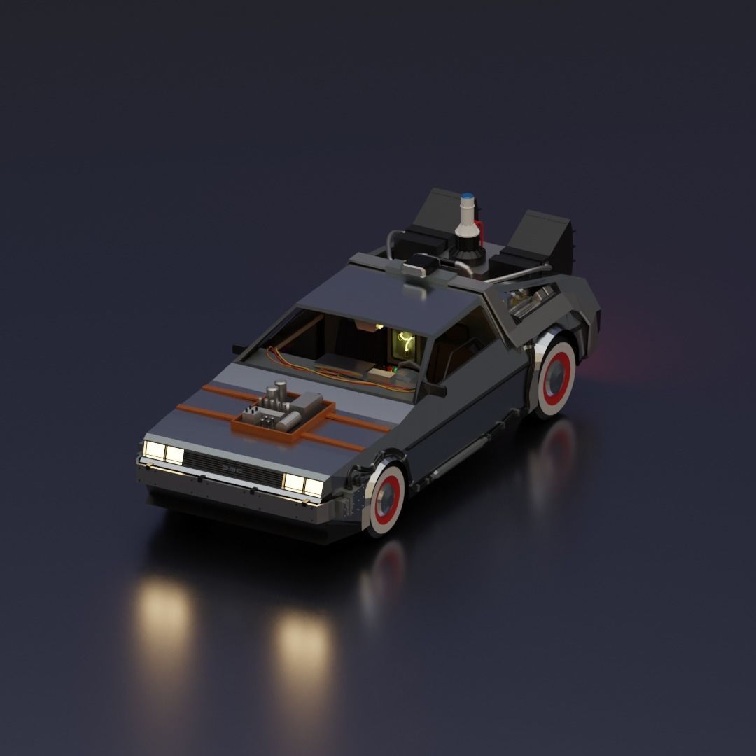 DELOREAN BACK TO THE FUTURE 3D model_3