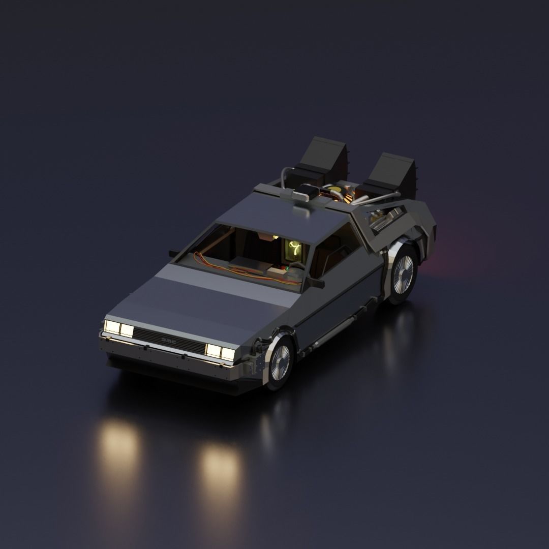 DELOREAN BACK TO THE FUTURE 3D model_1