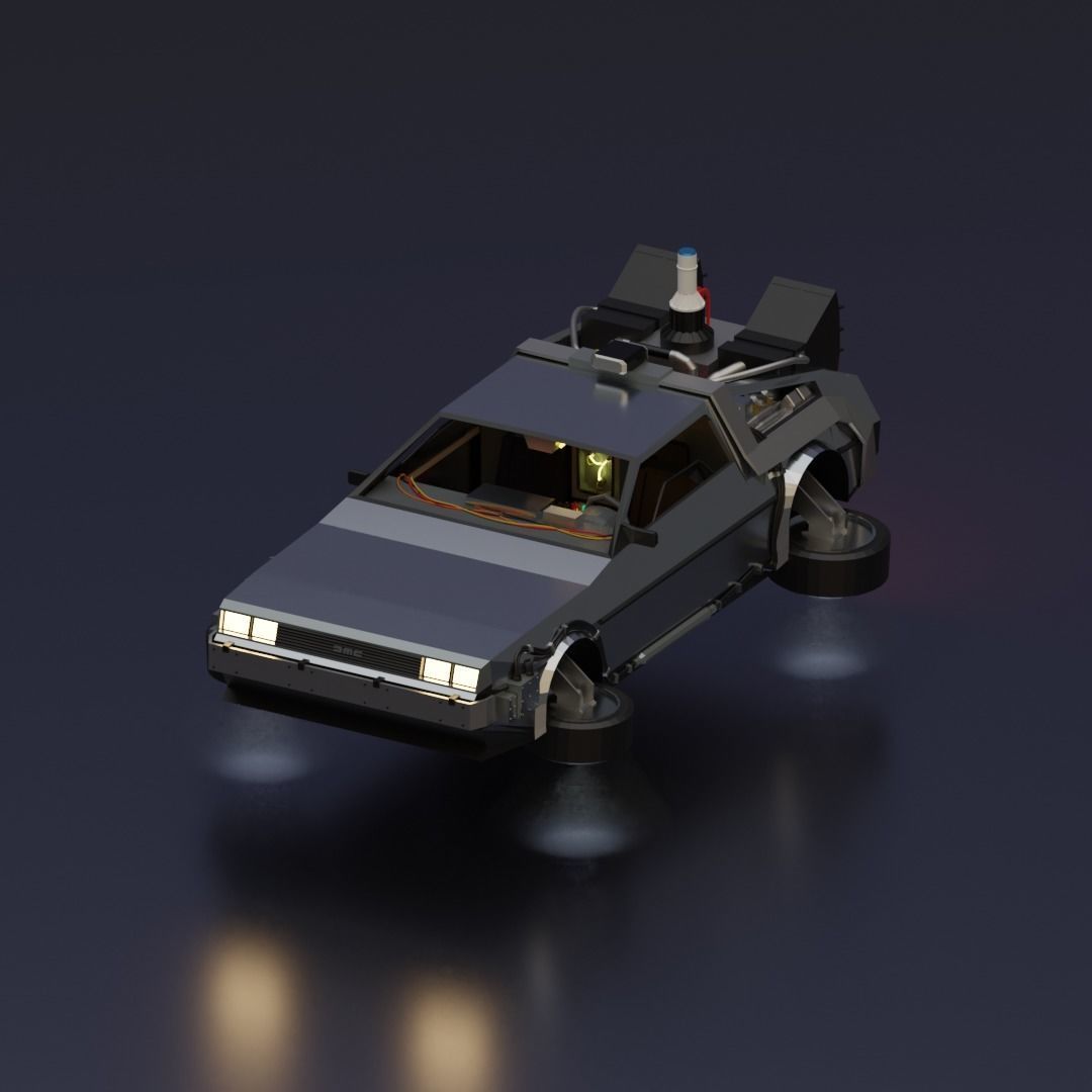 DELOREAN BACK TO THE FUTURE 3D model_2