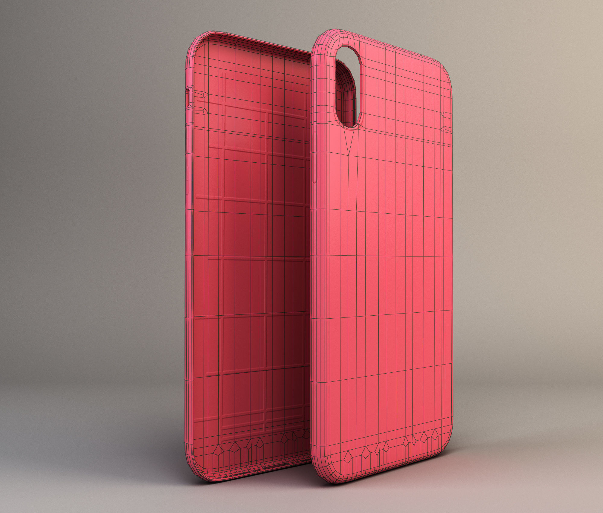 iPhone case Low-poly 3D model_5