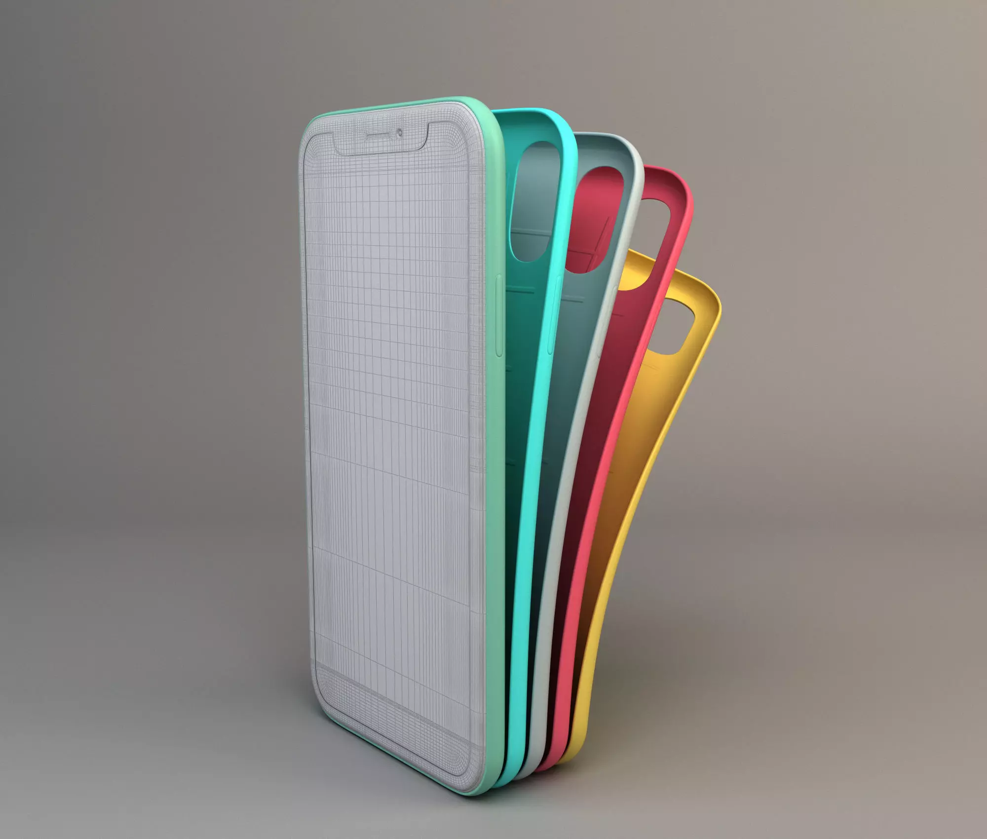 iPhone case Low-poly 3D model_0