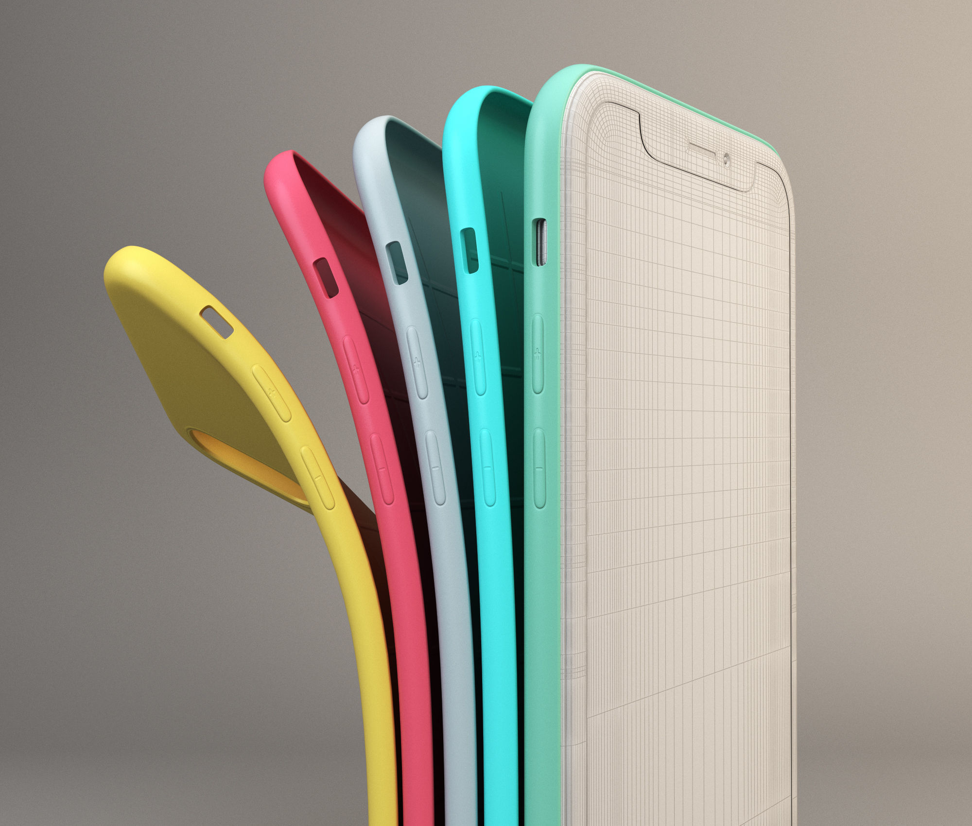 iPhone case Low-poly 3D model_2
