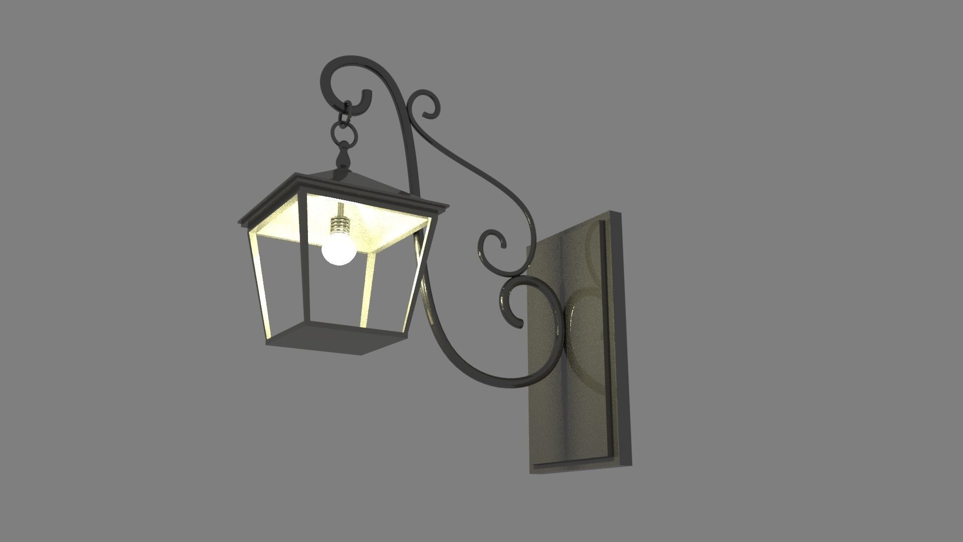 Wall Light Lamp 3D model_2
