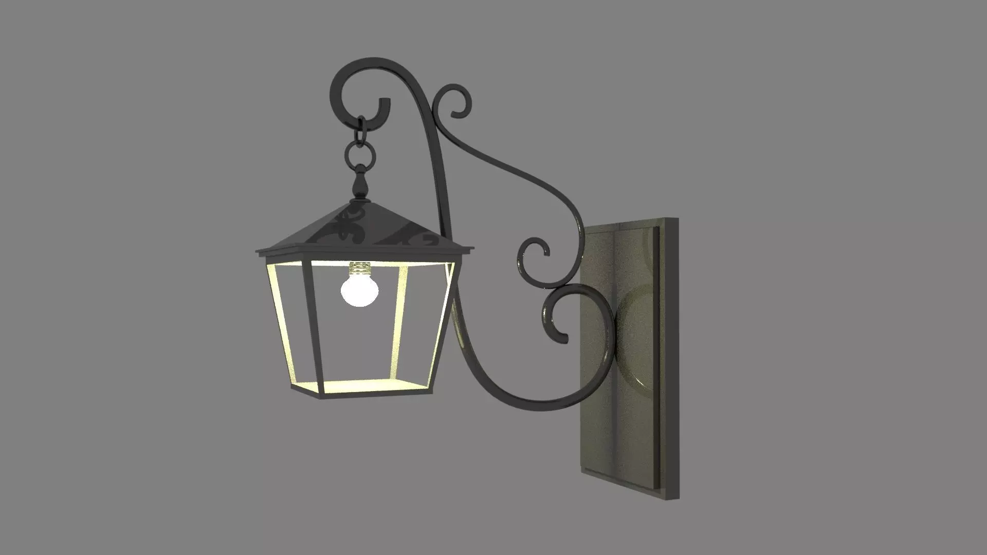 Wall Light Lamp 3D model_0