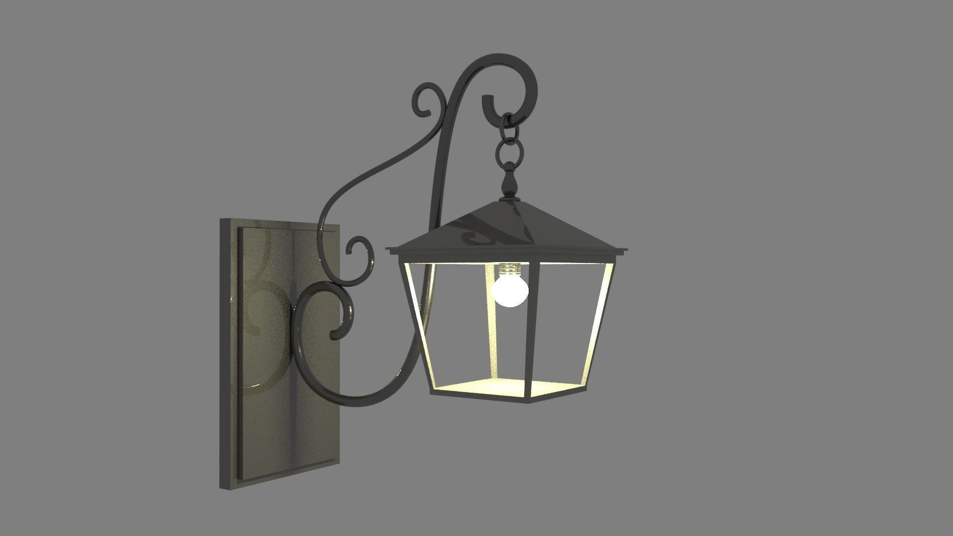 Wall Light Lamp 3D model_1