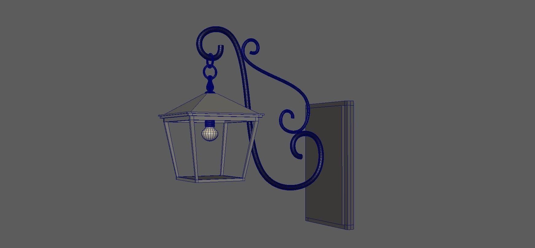 Wall Light Lamp 3D model_3