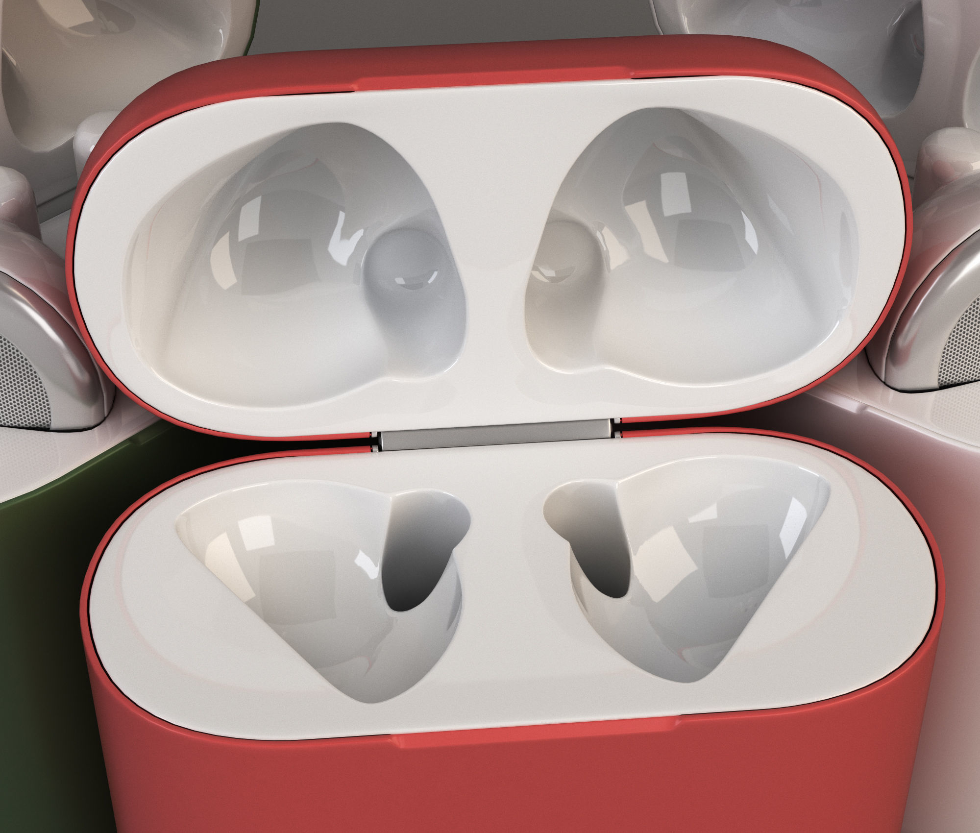Wireless headphones Low-poly 3D model_2