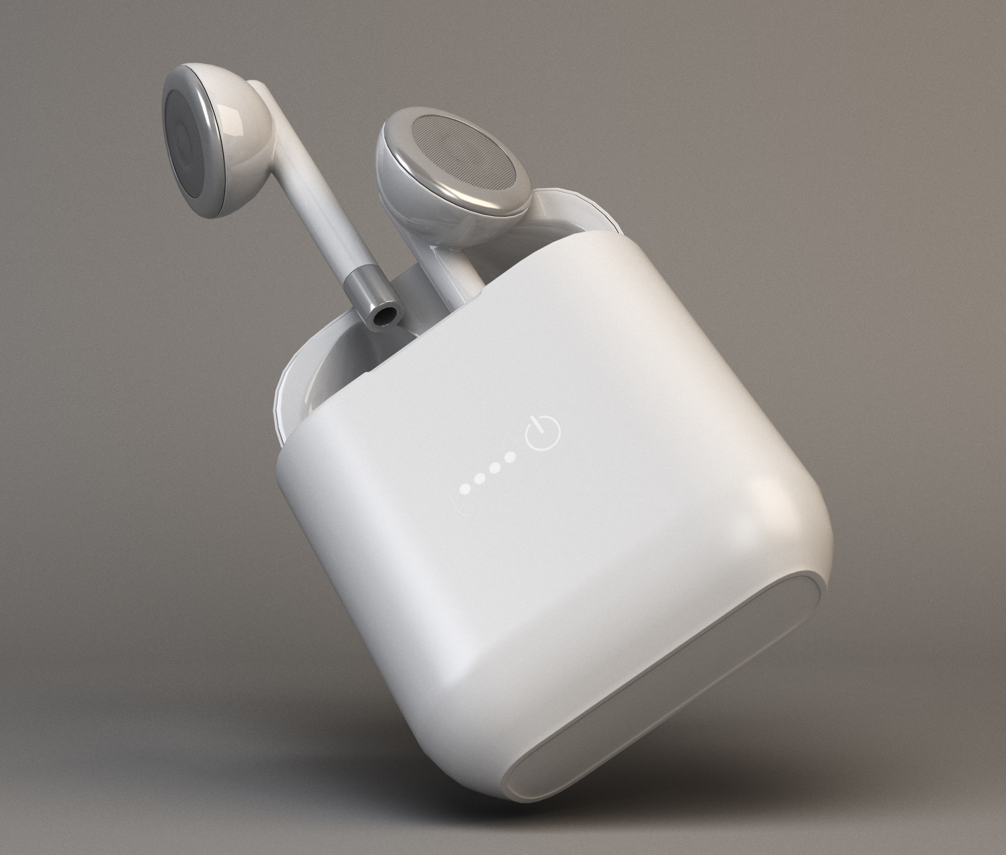Wireless headphones Low-poly 3D model_4