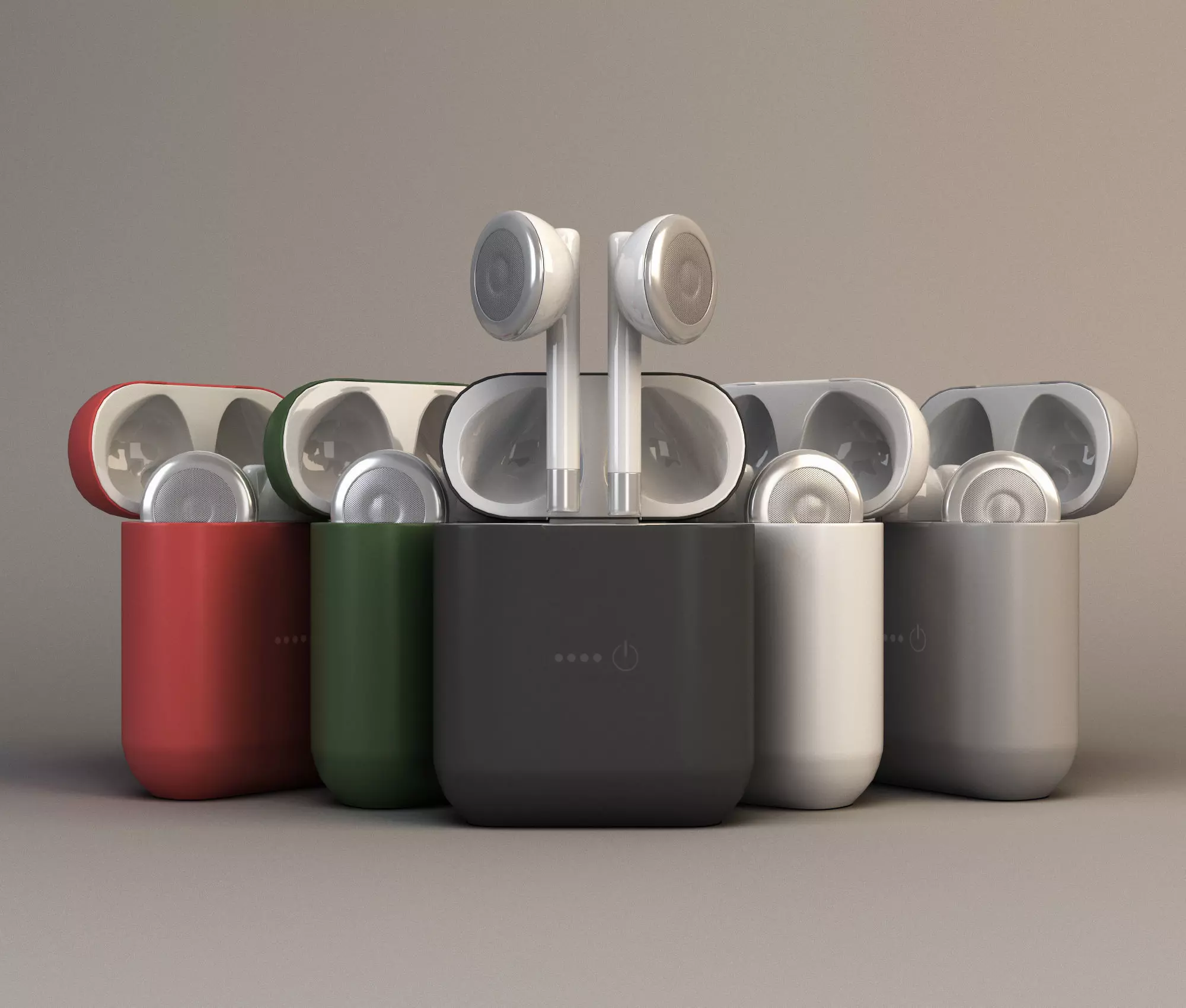 Wireless headphones Low-poly 3D model_0