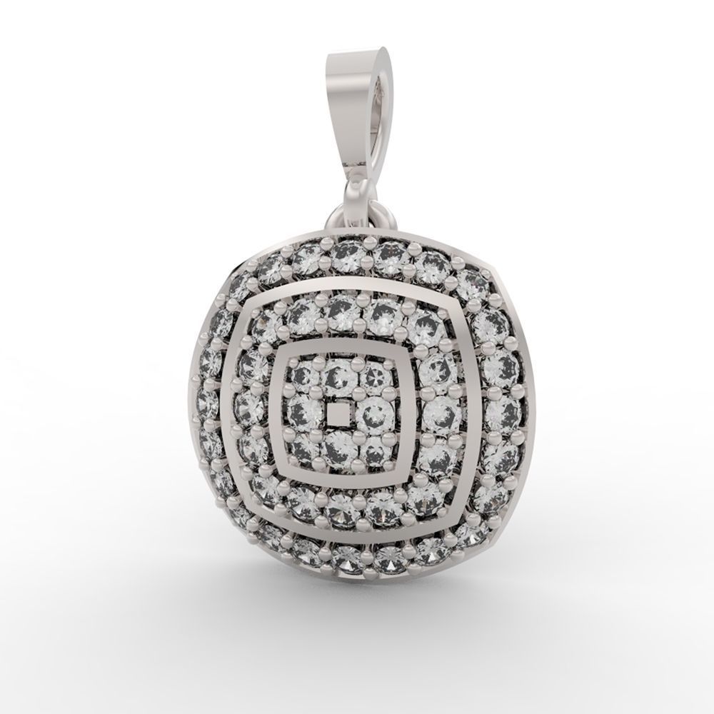 SET JEWELRY gold ring with cubic zirconia 3D print model_9