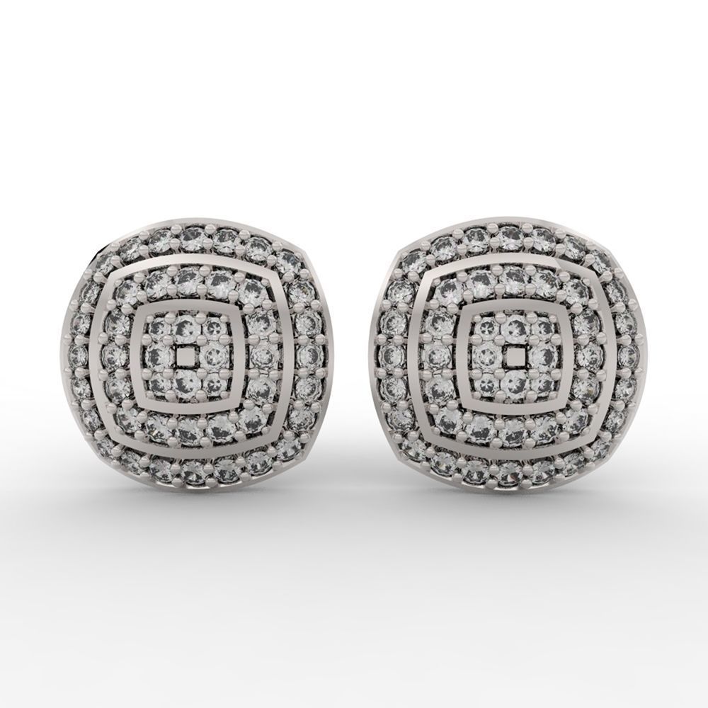 SET JEWELRY gold ring with cubic zirconia 3D print model_6