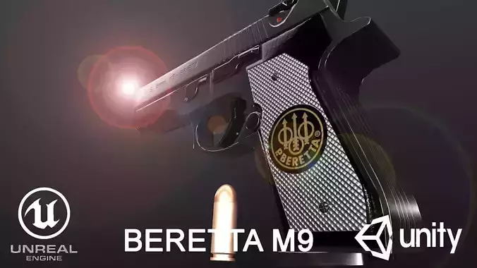 Beretta M9 and Bullet