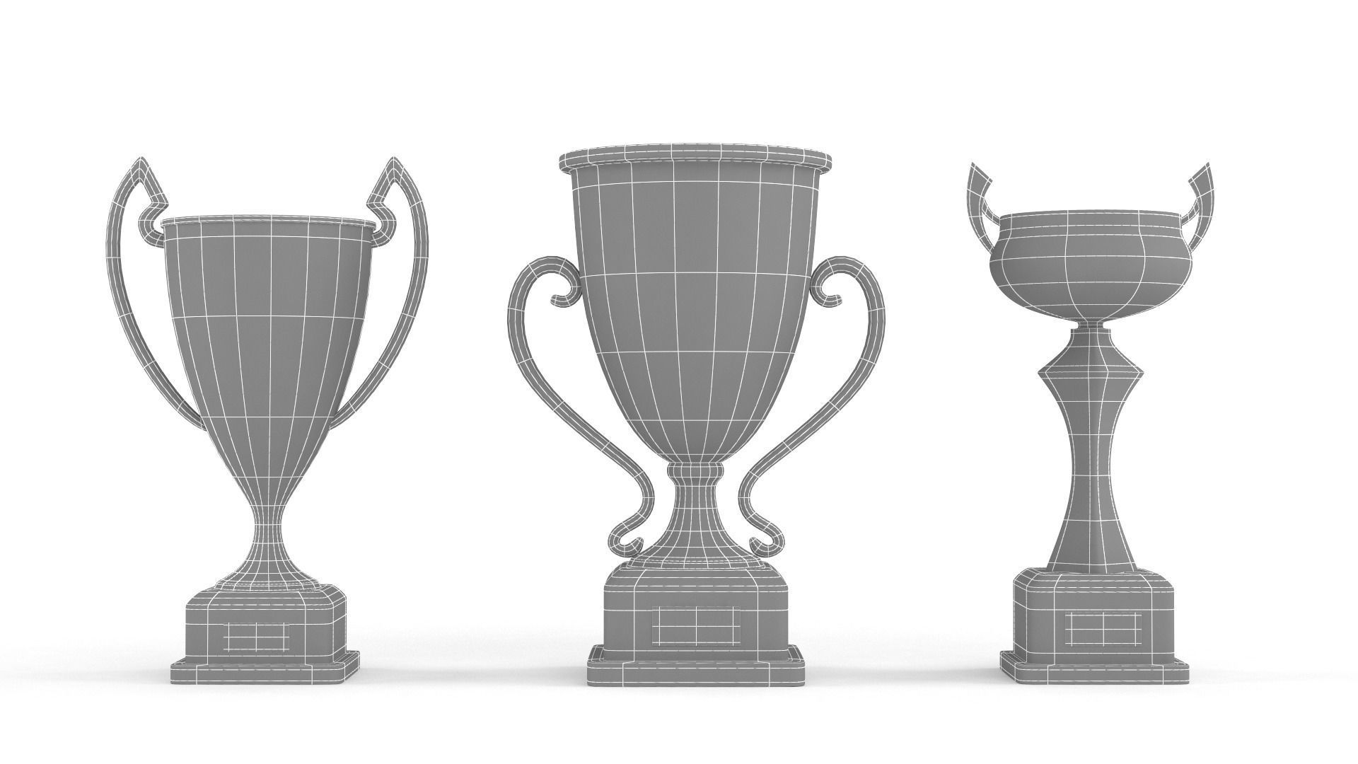 Trophy Cups 3D model_7