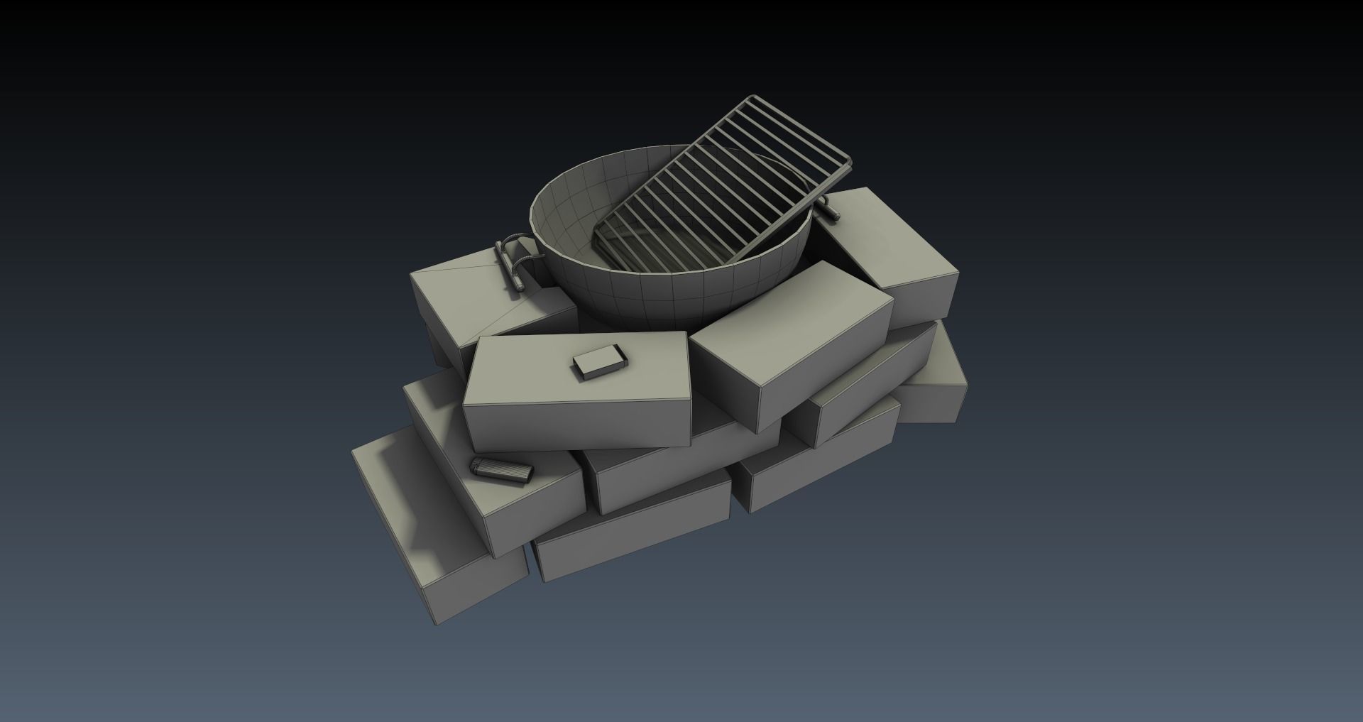 Low-Poly Homeless Place Pack Low-poly 3D model_37