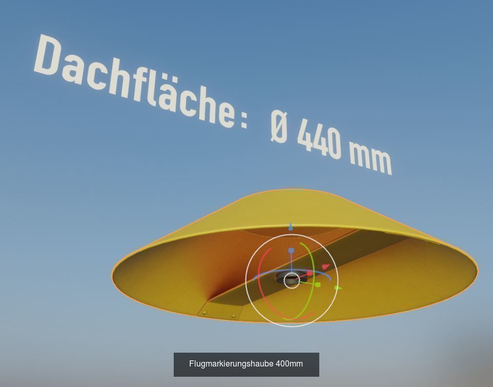 Alle Flugmarkierungshauben ohne Pfosten 3D Model Collection_15