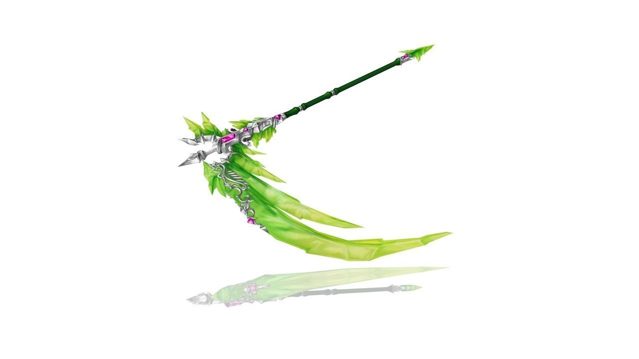Crystal Scythe Low-poly 3D model_2