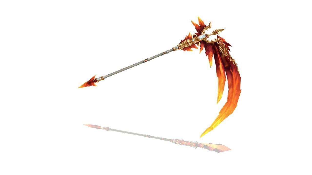 Crystal Scythe Low-poly 3D model_1