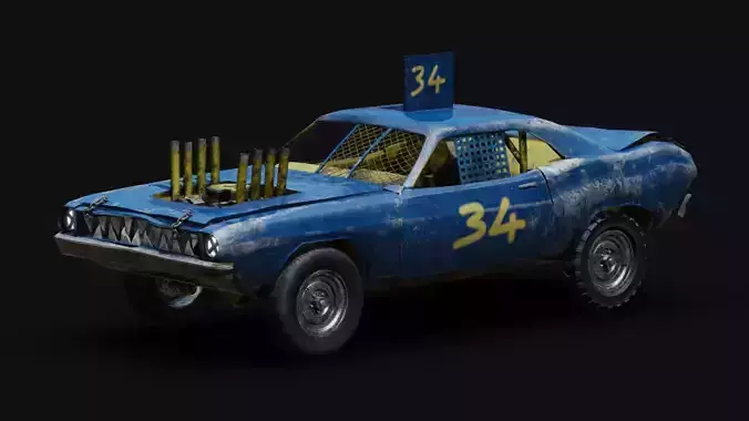 Demolition Derby Car Free 3D model