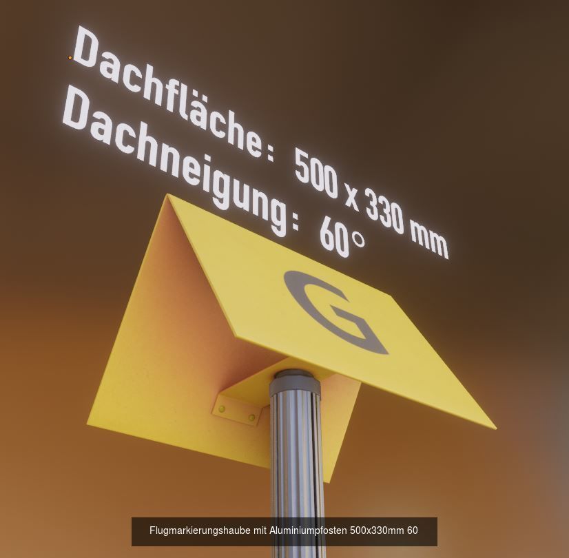 Alle Flugmarkierungshauben mit Aluminiumpfosten 3D Model Collection_8