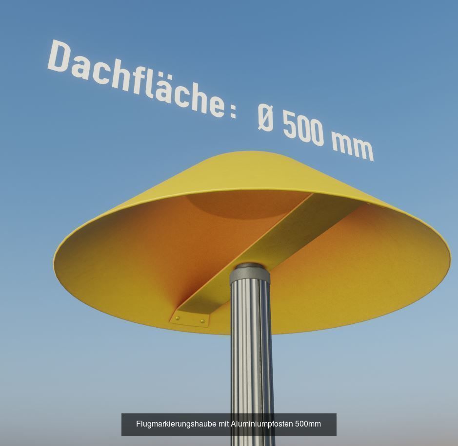 Alle Flugmarkierungshauben mit Aluminiumpfosten 3D Model Collection_9